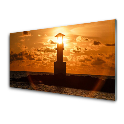 Tableau sur verre Lueur du phare