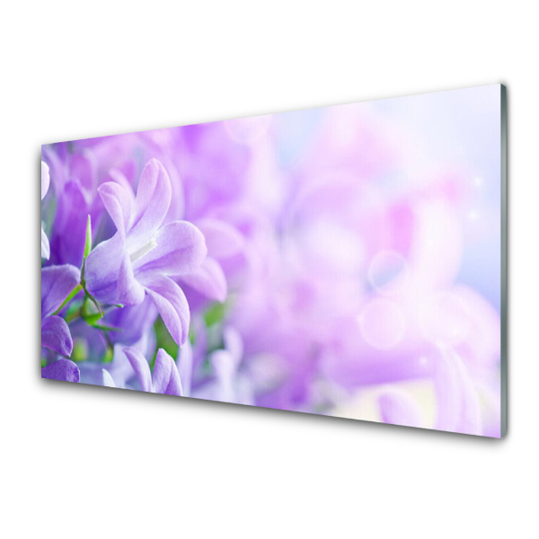 Tableau imprimé sur verre Fleurs violettes claires