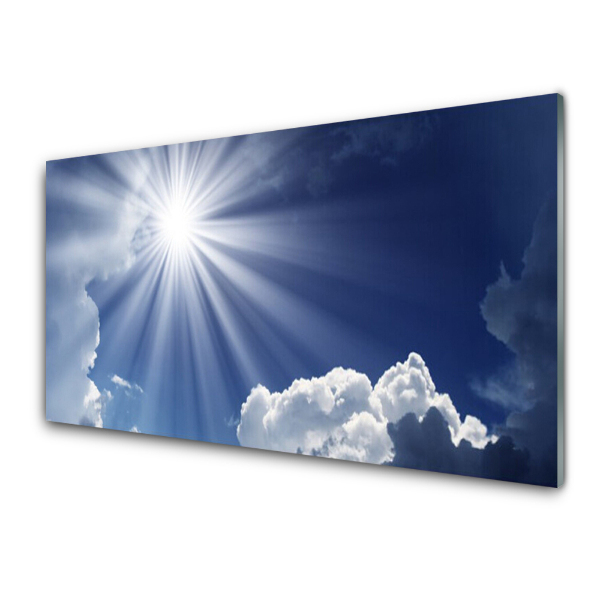 Tableau sur verre Soleil dans le ciel Nuages