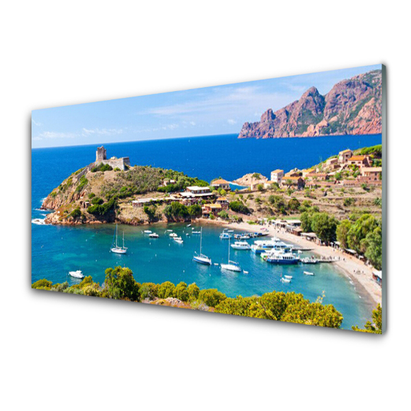 Tableau photo sur verre Baie en bord de mer