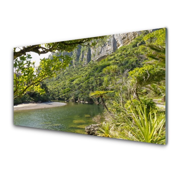 Tableau en verre Lac, forêt, nature