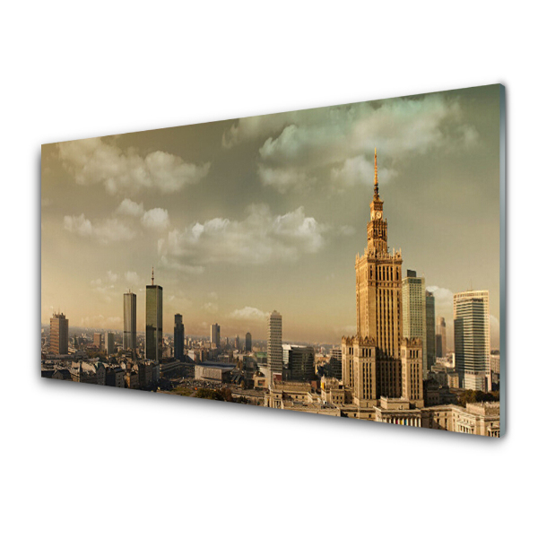 Tableau photo sur verre Gratte-ciel en ville