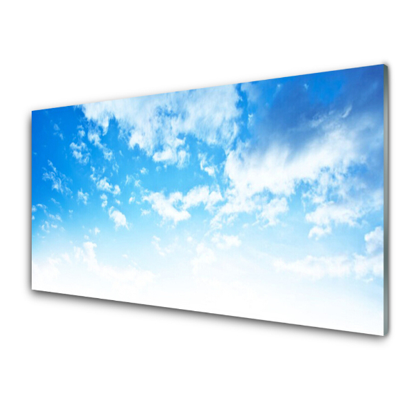 Tableau en verre Ciel bleu et nuages