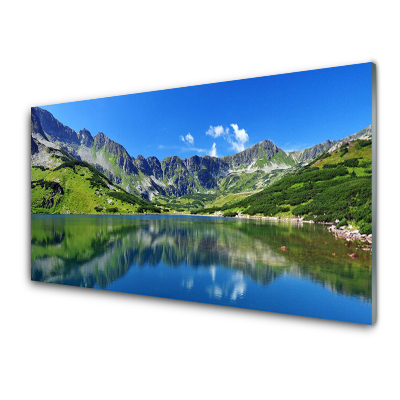 Tableau sur verre Magnifique paysage de montagne et de lac