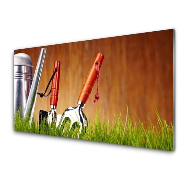 Tableau photo sur verre Outils de jardinage