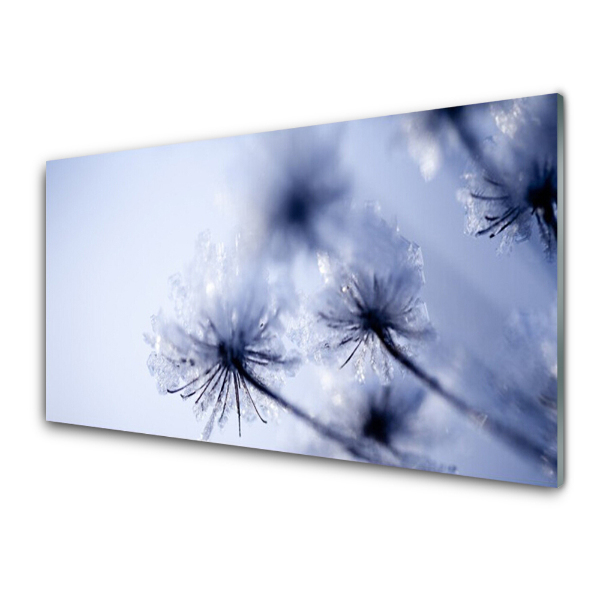 Tableau sur verre Pissenlits bleus