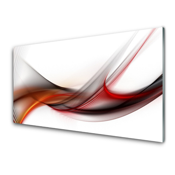 Tableau verre imprimé Graphique abstrait gris et rouge