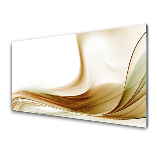 Tableau imprimé sur verre Abstraction beige