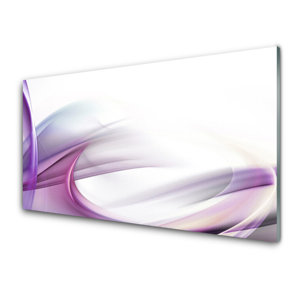 Tableau imprimé sur verre Vagues abstraites violettes