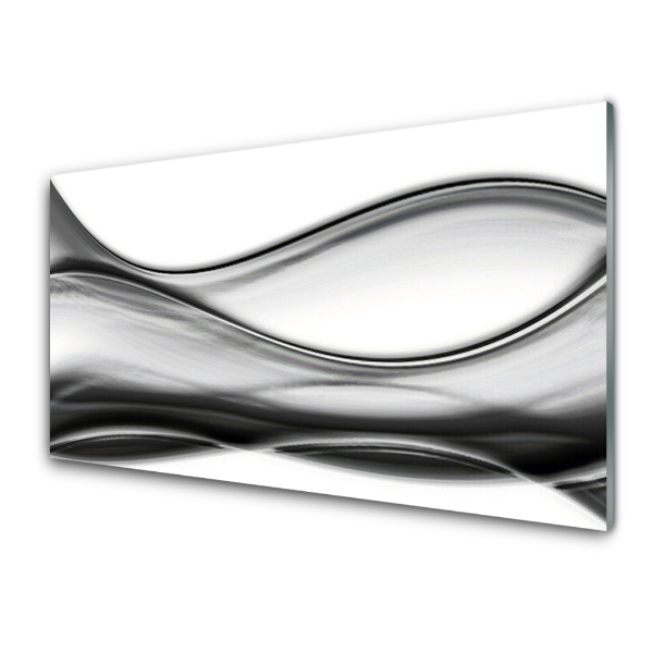 Tableau en verre Abstraction vagues grises