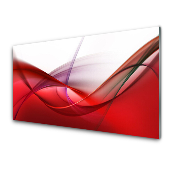 Tableau photo sur verre Abstrait rouge et blanc