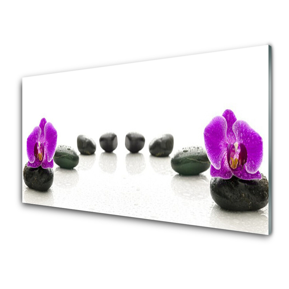 Tableau sur verre Cercle de pierres noires