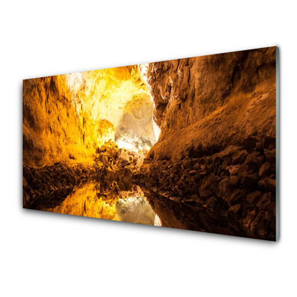 Tableau imprimé sur verre Intérieur d'une grotte