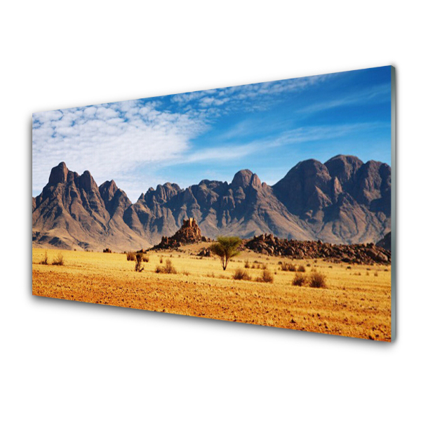 Tableau photo sur verre Montagnes dans le désert