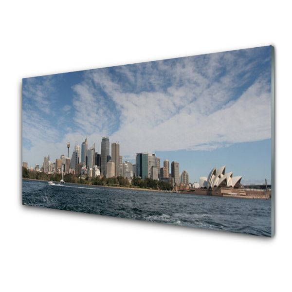 Tableau imprimé sur verre Ville au bord de la mer Sydney