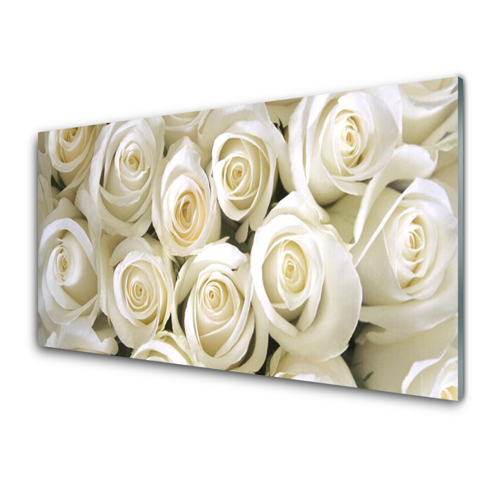 Tableau imprimé sur verre Bourgeons de fleurs blanches