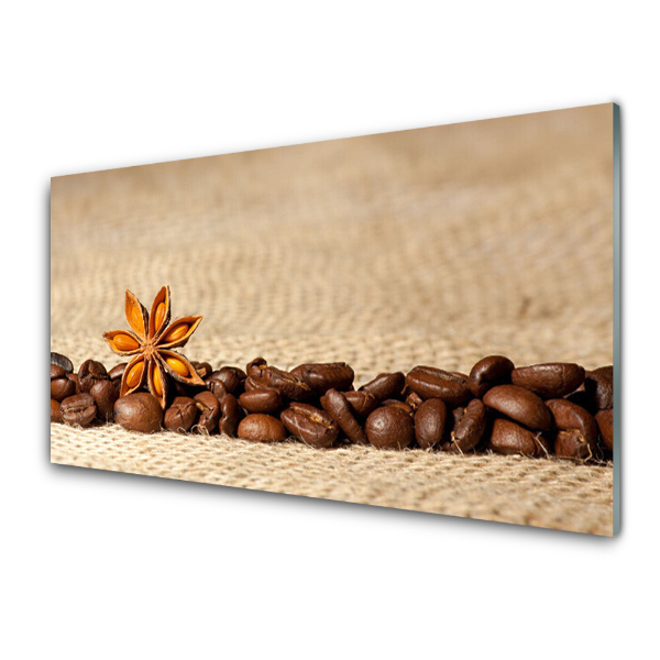 Tableau photo sur verre Grain de café Cuisine Anis