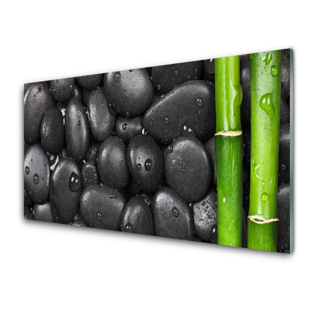 Tableau sur verre Tige de bambou Spa