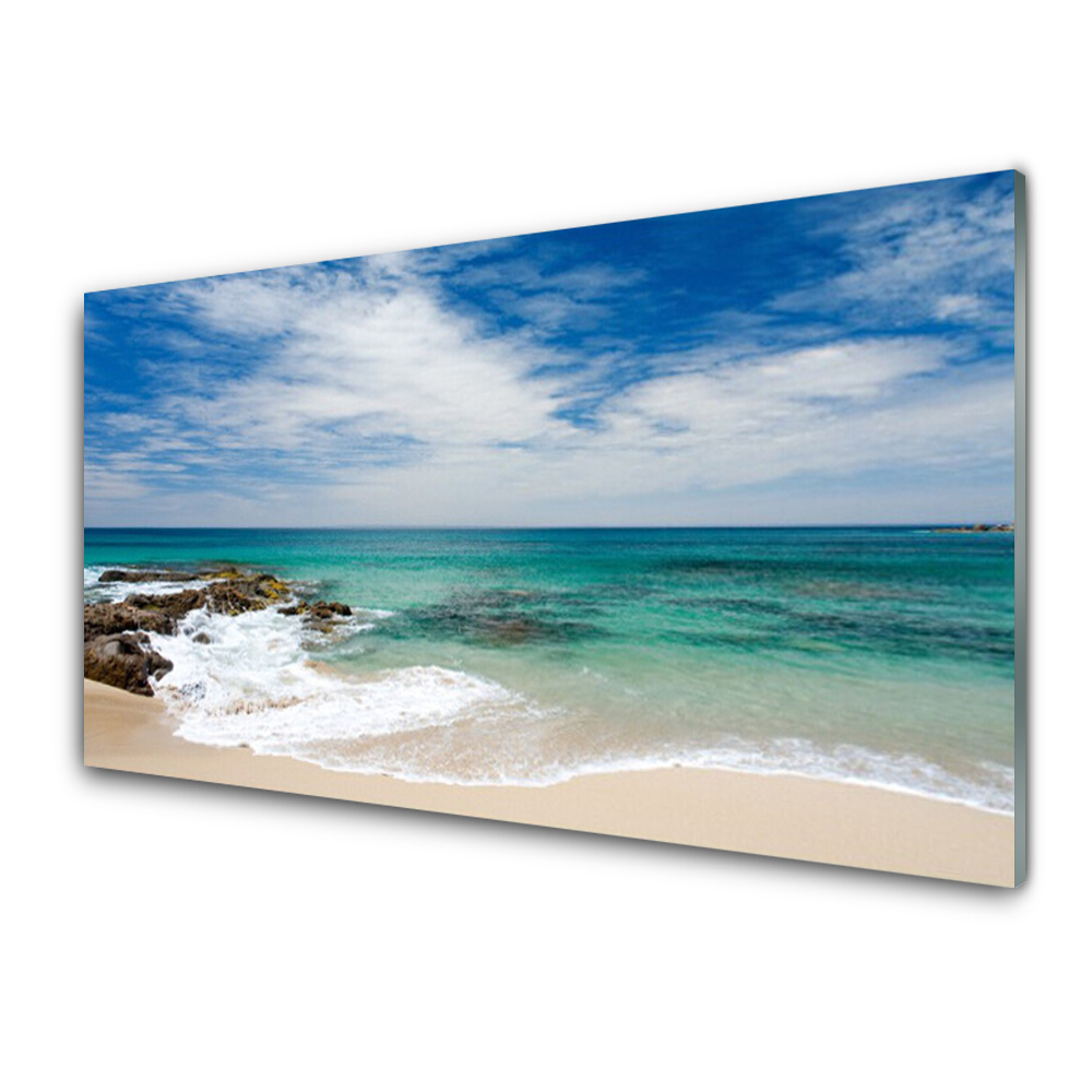 Tableau photo sur verre Paysage marin de plage