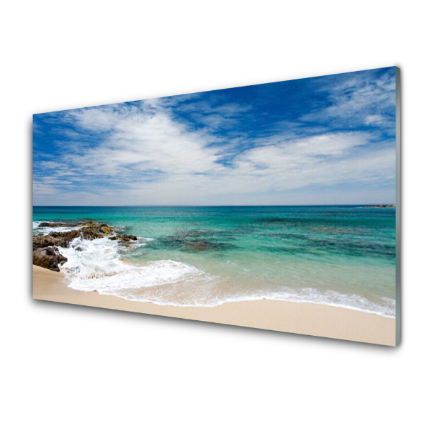 Tableau photo sur verre Paysage marin de plage