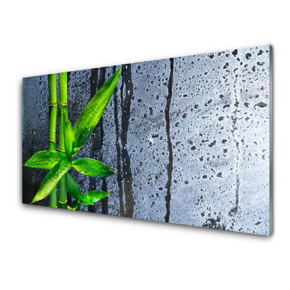 Tableau imprimé sur verre Feuille de bambou Nature