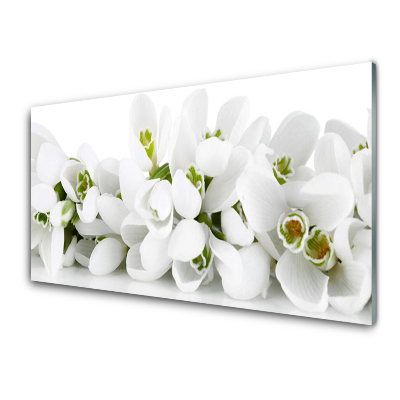 Tableau en verre Bouquet de fleurs blanches