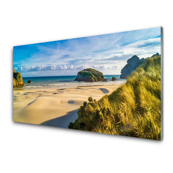 Tableau photo sur verre Dunes sur la plage