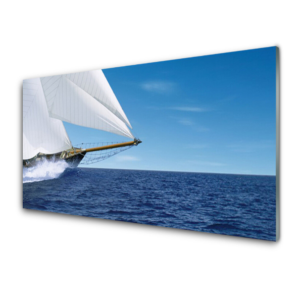 Tableau en verre Bateau en haute mer