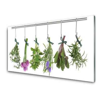 Tableau photo sur verre Herbes et épices de cuisine