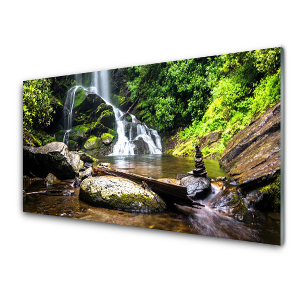 Tableau photo sur verre Cascade nature ruisseau