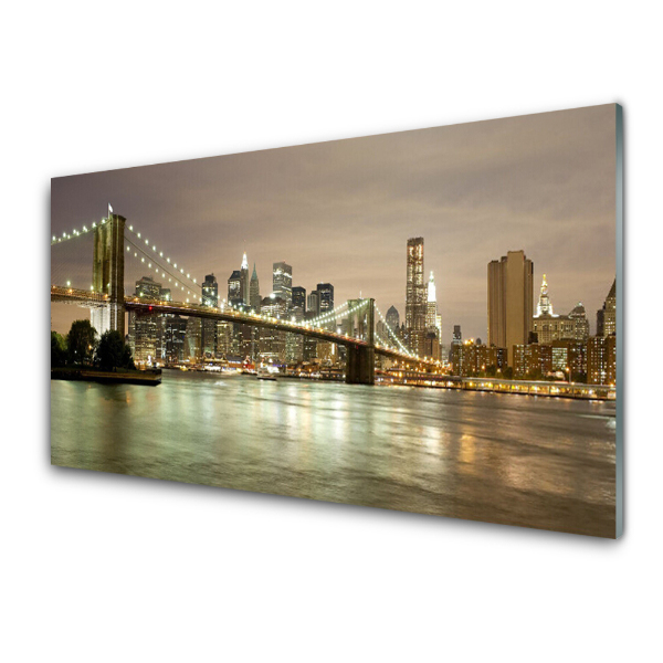 Tableau sur verre Architecture d'un pont de ville