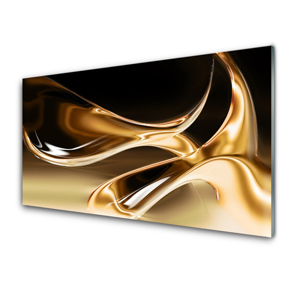 Tableau sur verre Graphique abstrait doré
