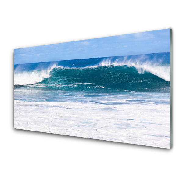 Tableau photo sur verre Vagues sur la mer