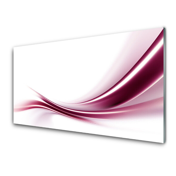 Tableau sur verre Vague rose abstraite