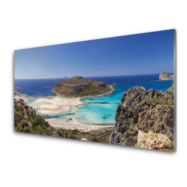 Tableau sur verre Plage blanche sur la mer