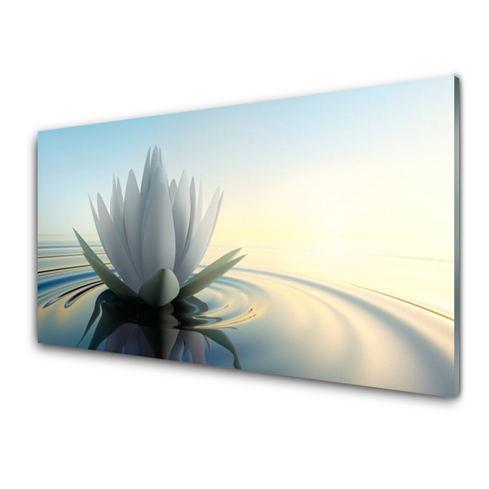 Tableau imprimé sur verre Image de nénuphars sur l'eau