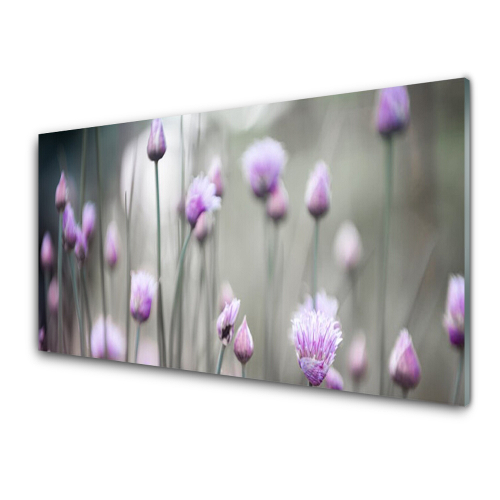 Tableau imprimé sur verre Fleurs Champ Prairie