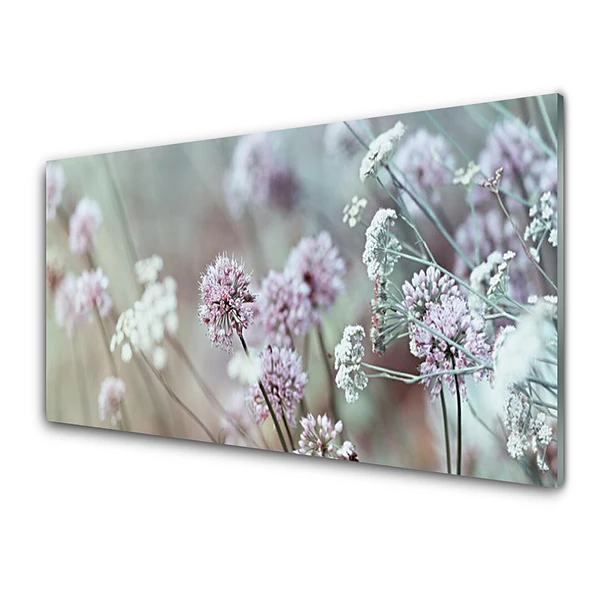 Tableau en verre Fleurs des champs Pré Nature