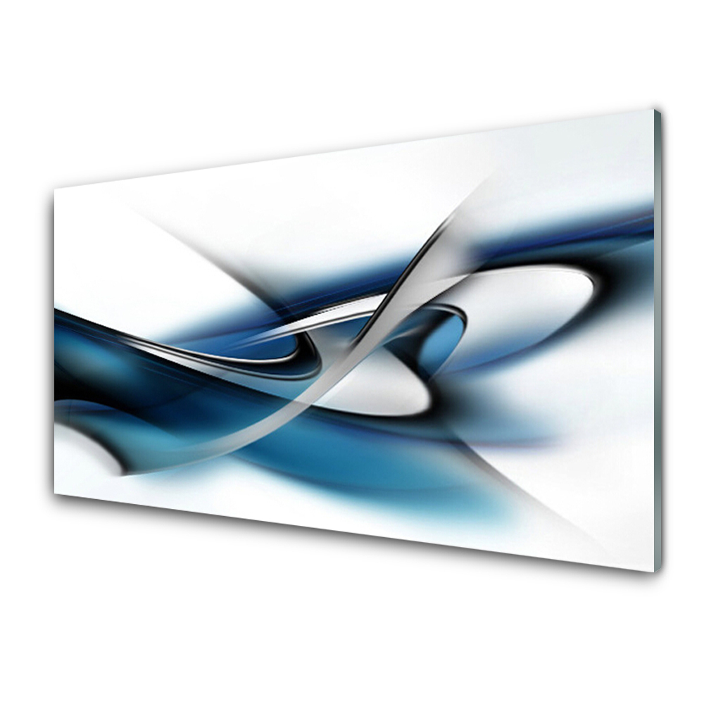 Tableau verre imprimé Abstrait bleu et blanc
