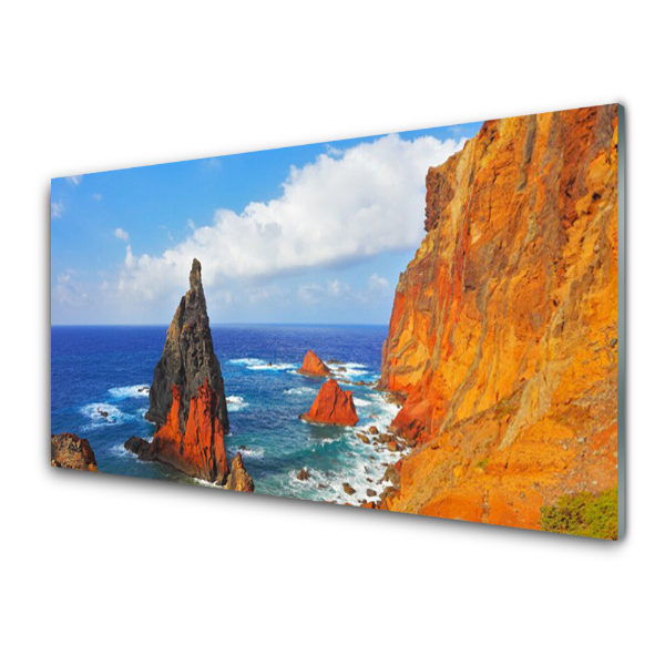 Tableau en verre Falaises en bord de mer