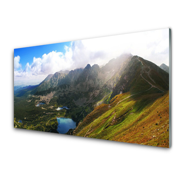 Tableau photo sur verre Paysage de montagne Lac