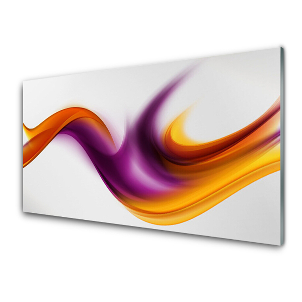 Tableau verre imprimé Art graphique violet et orange