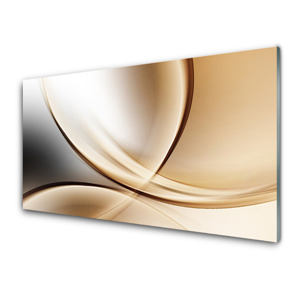 Tableau photo sur verre Abstraction moderne beige