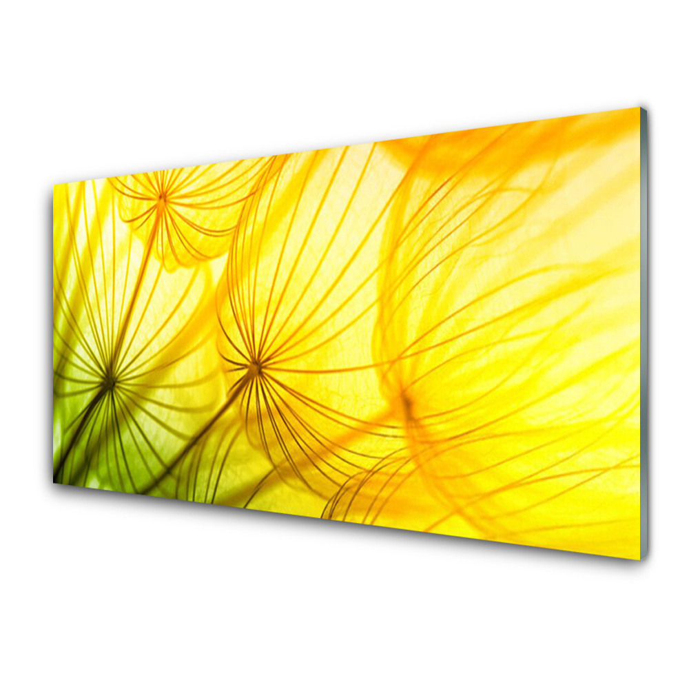 Tableau verre imprimé Graines de poisson jaune
