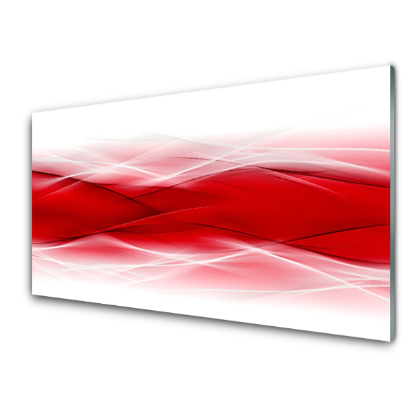 Tableau en verre Abstractions rouge et blanc