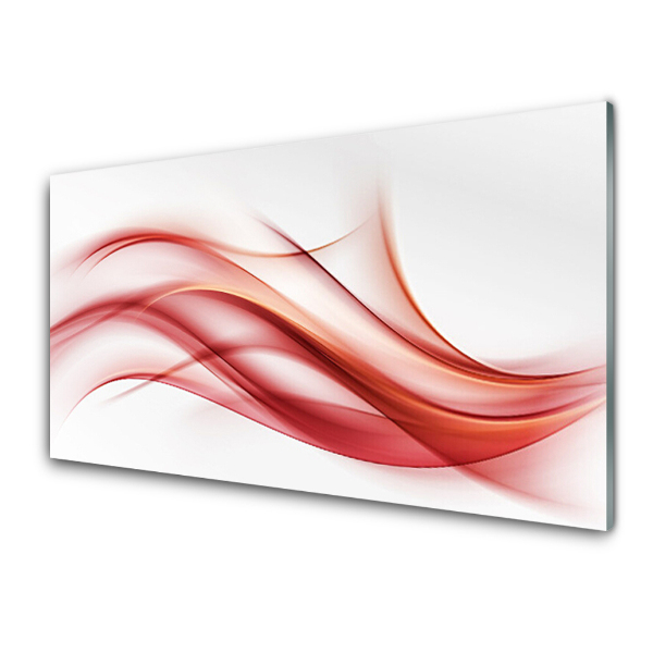 Tableau imprimé sur verre Abstraction graphique rouge