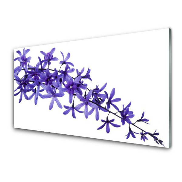 Tableau imprimé sur verre Nature Fleurs violettes Plantes