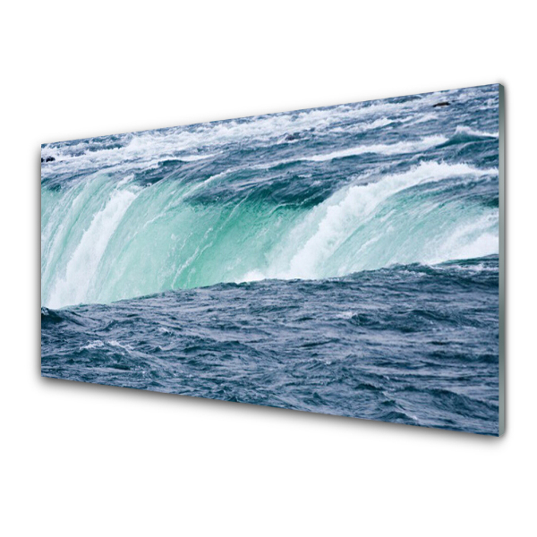 Tableau imprimé sur verre Cascade Nature Eau bleue