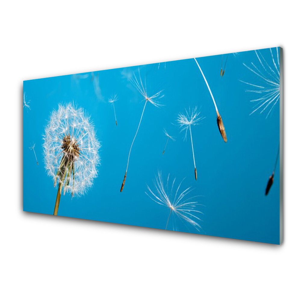 Tableau en verre Souffleurs sur fond bleu