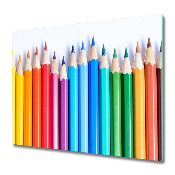 Protection pour plaque de cuisson Crayons de couleur arc-en-ciel